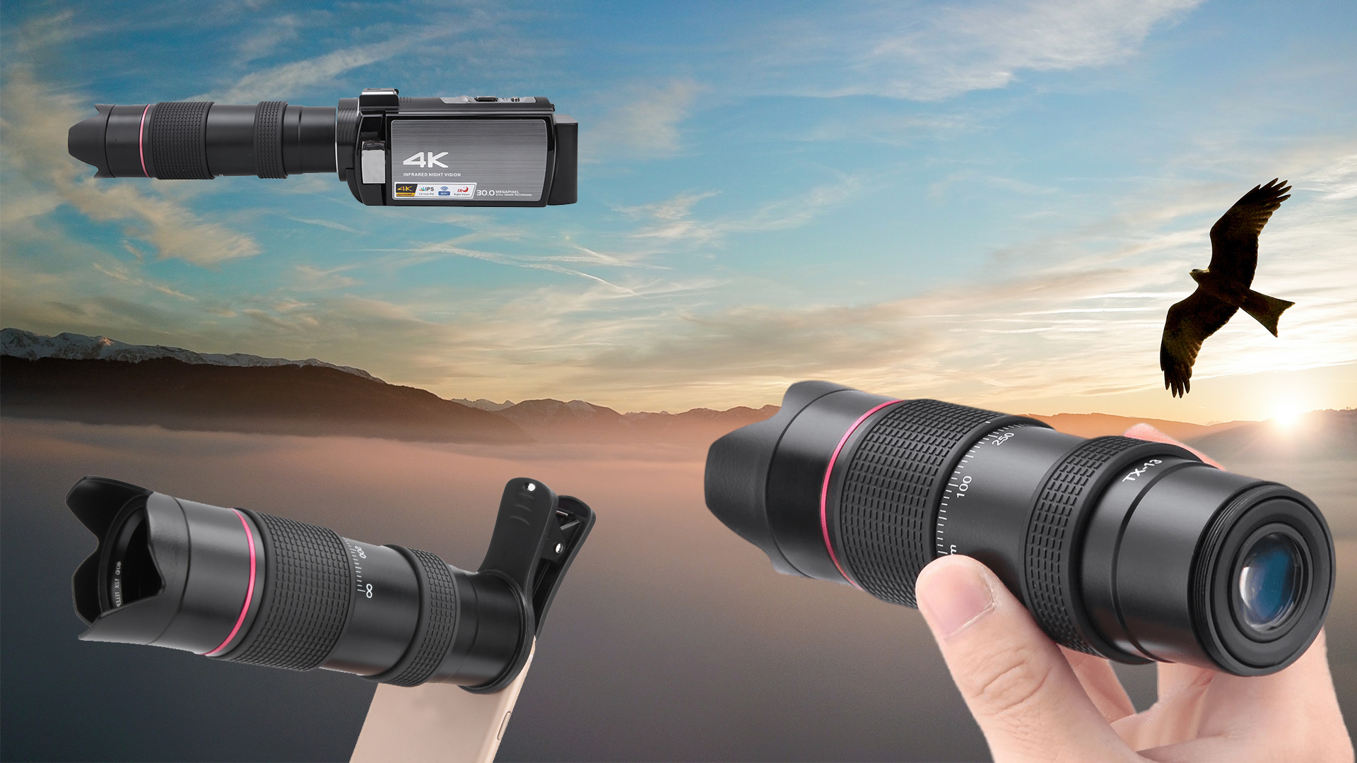 Amazon.com: 12X Single Cylinder Telephoto Lens, 37mm K9 Prism
